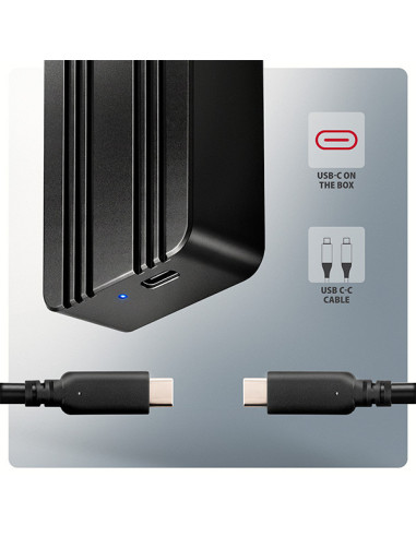 AXAGON EEM2-40G, USB-C 40Gbps externý box pre M.2 NVMe SSD, zosilnený hliník