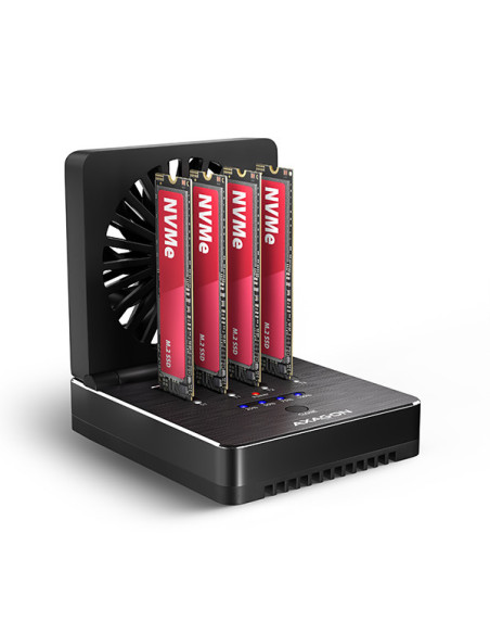 AXAGON ADSA-M2C44, USB4 dokovacia stanica pre 4× M.2 NVMe SSD s funkciou klonovania