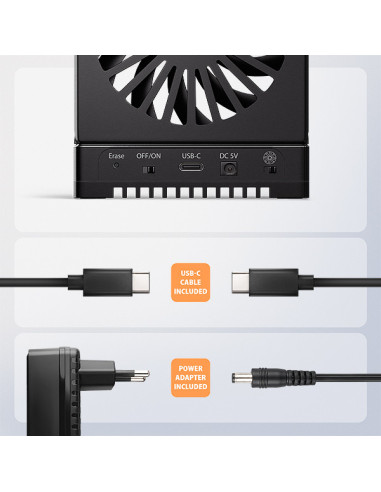 AXAGON ADSA-M2C44, USB4 dokovacia stanica pre 4× M.2 NVMe SSD s funkciou klonovania