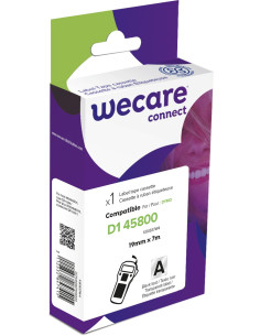 WECARE ARMOR páska kompatibilná s DYMO S0720820,Black/Transparent,19MM*7M