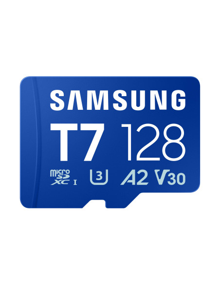 Samsung T7/Micro SDXC/128GB/UHS-I U3 / Class 10/Modrá