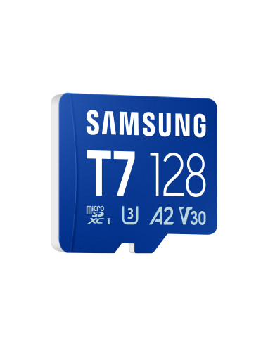 Samsung T7/Micro SDXC/128GB/UHS-I U3 / Class 10/Modrá