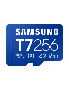 Samsung T7/Micro SDXC/256GB/UHS-I U3 / Class 10/Modrá