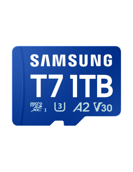 Samsung T7/Micro SDXC/1TB/UHS-I U3 / Class 10/Modrá