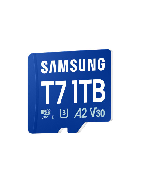 Samsung T7/Micro SDXC/1TB/UHS-I U3 / Class 10/Modrá