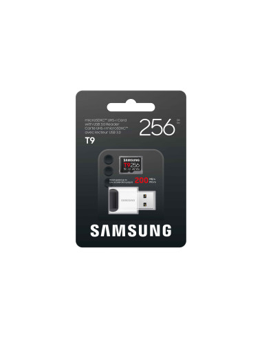 Samsung T9/Micro SDXC/256GB/UHS-I U3 / Class 10/+ Adaptér/Čierna