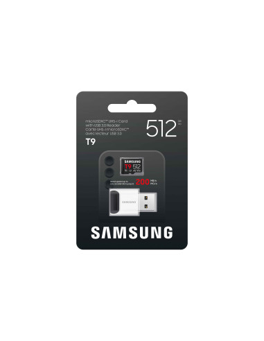 Samsung T9/Micro SDXC/512GB/UHS-I U3 / Class 10/+ Adaptér/Čierna