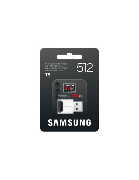 Samsung T9/Micro SDXC/512GB/UHS-I U3 / Class 10/+ Adaptér/Čierna