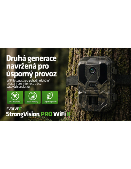 EVOLVEO StrongVision PRO WiFi II, fotopasca & bezpečnostná kamera, 10.000mAh