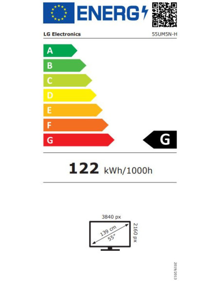 55" LG LED 55UM5N-H - UHD, 500cd, IPS, OPS, 24/7