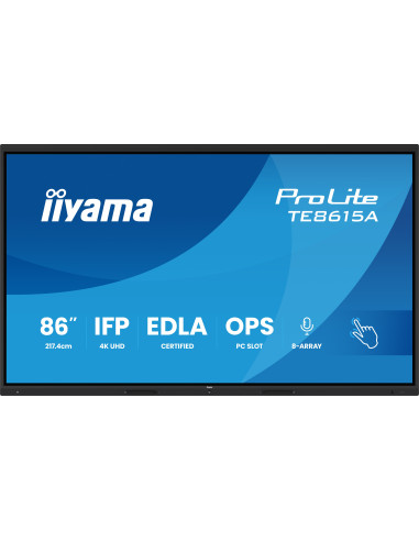 86" iiyama TE8615A-B2AG: IPS, 4K, EDLÁ, NFC