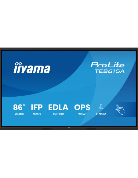 86" iiyama TE8615A-B2AG: IPS, 4K, EDLÁ, NFC