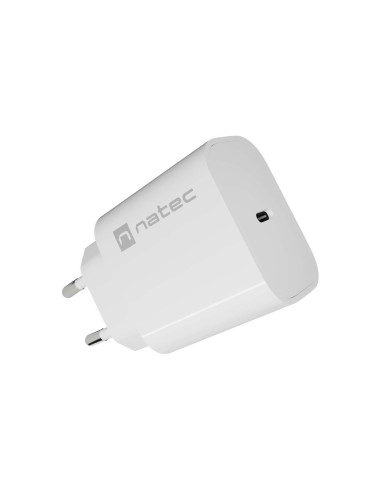 Univerzálna nabíjačka Natec RIBERA 20W, 1X USB-C, biela