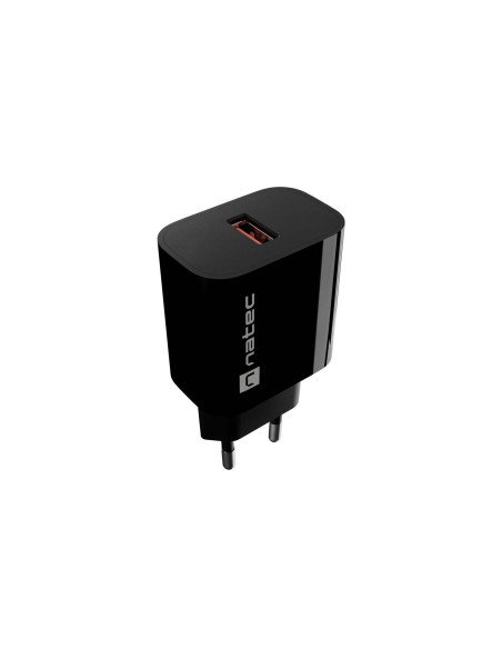 Univerzálna nabíjačka Natec RIBERA 18W, 1X USB-A, čierna