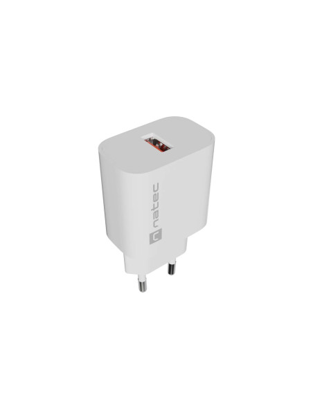 Univerzálna nabíjačka Natec RIBERA 18W, 1X USB-A, biela