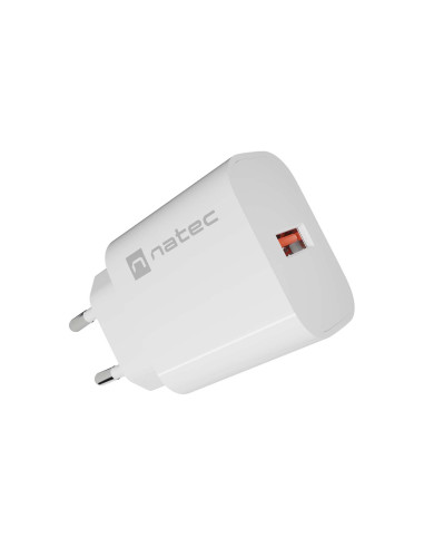 Univerzálna nabíjačka Natec RIBERA 18W, 1X USB-A, biela