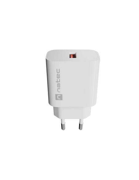 Univerzálna nabíjačka Natec RIBERA 18W, 1X USB-A, biela