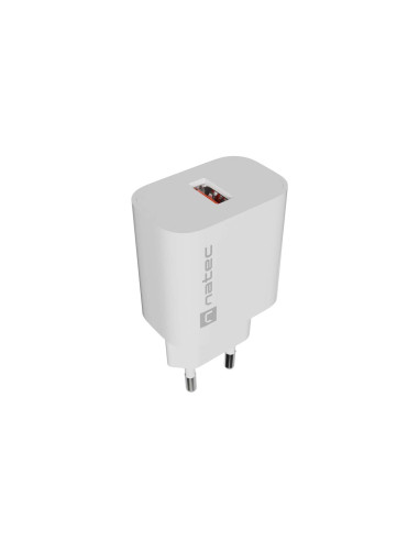 Univerzálna nabíjačka Natec RIBERA 18W, 1X USB-A, biela