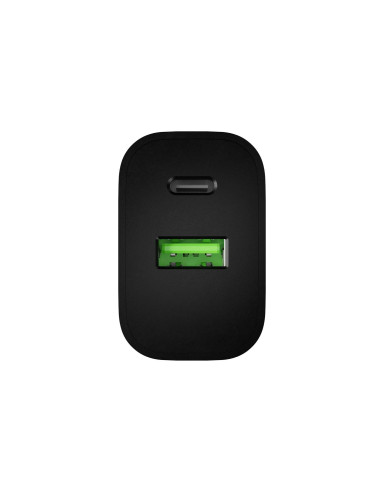 Univerzálna nabíjačka Natec RIBERA 20 W, 1X USB-A + 1X USB-C, čierna
