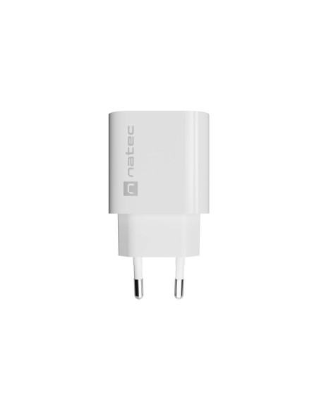 Univerzálna nabíjačka Natec RIBERA 20 W 1X USB-A + 1X USB-C, biela
