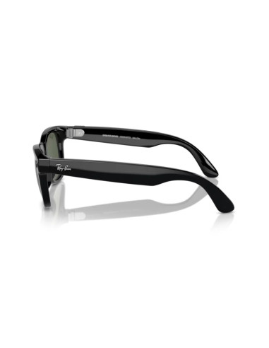 Meta Ray-Ban Gen1 Wayfarer, Shiny Black, G15 Green LARGE