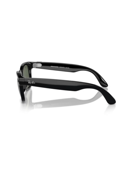 Meta Ray-Ban Gen1 Wayfarer, Shiny Black, G15 Green LARGE