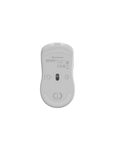 Genesis herná myš ZIRCON 500 G2/Herná/Optická/10 000 DPI/USB+BT/Biela