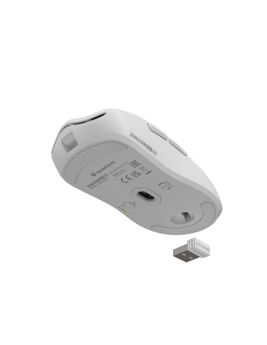 Genesis herná myš ZIRCON 500 G2/Herná/Optická/10 000 DPI/USB+BT/Biela