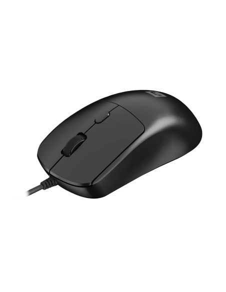 Natec laserová myš HAWK 2/Kancelárska/Laserová/2 400 DPI/Drôtové USB-A/Čierna