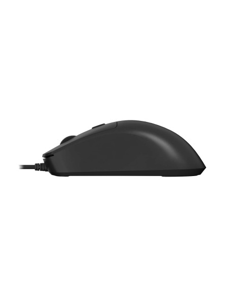 Natec laserová myš HAWK 2/Kancelárska/Laserová/2 400 DPI/Drôtové USB-A/Čierna