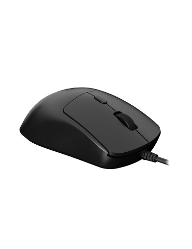 Natec laserová myš HAWK 2/Kancelárska/Laserová/2 400 DPI/Drôtové USB-A/Čierna