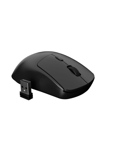 Laserová bezdrôtová myš Natec HAWK 2/Kancelárska/Laserová/3 200 DPI/Bezdrôtové USB/Čierna