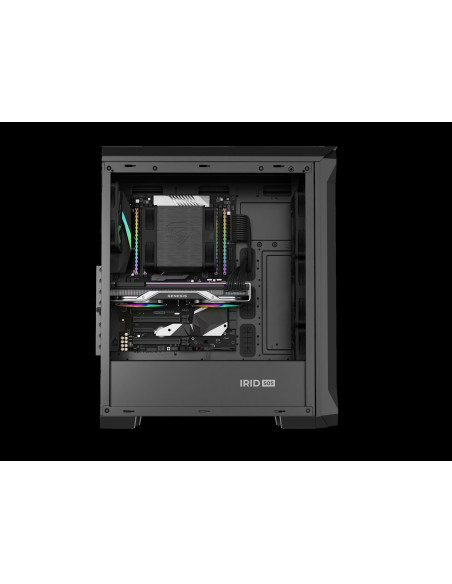Počítačová skriňa Genesis IRID 505 ARGB V2/Midi Tower/Transpar./Čierna