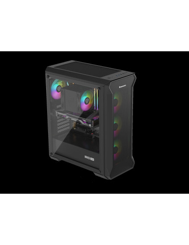 Počítačová skriňa Genesis IRID 505 ARGB V2/Midi Tower/Transpar./Čierna