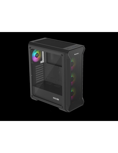 Počítačová skriňa Genesis IRID 505 ARGB V2/Midi Tower/Transpar./Čierna
