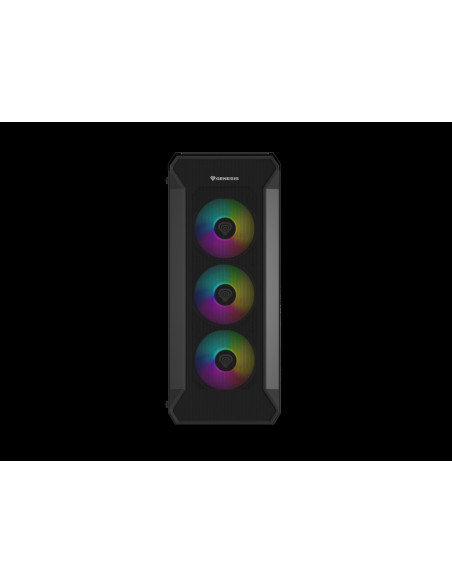 Počítačová skriňa Genesis IRID 505 ARGB V2/Midi Tower/Transpar./Čierna