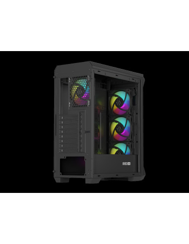 Počítačová skriňa Genesis IRID 505 ARGB V2/Midi Tower/Transpar./Čierna