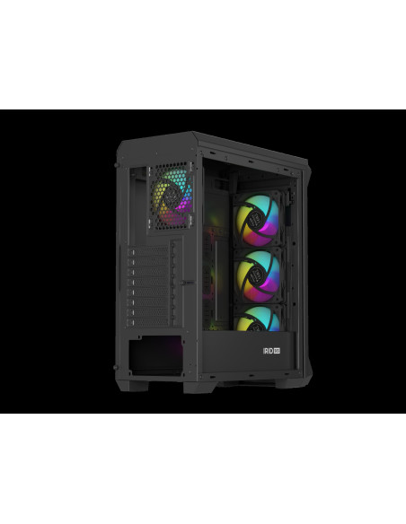 Počítačová skriňa Genesis IRID 505 ARGB V2/Midi Tower/Transpar./Čierna