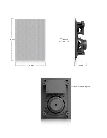 Ubiquiti UACC-In-Wall-Speaker - UniFi Play In-Wall Speaker