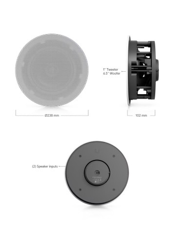Ubiquiti UACC-In-Ceiling-Speaker - UniF Play In-Ceiling Speaker