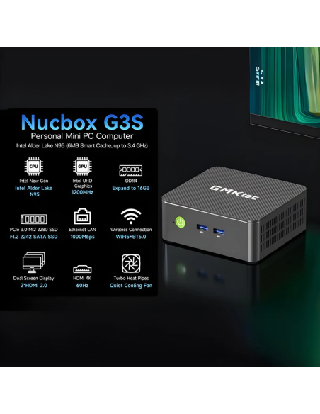 GMKtec NucBox G3S Mini PC Intel® Alder Lake N95