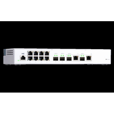 QNAP riadený switch QSW-M408-2C (12portov: 8x Gigabit port + 4x 10G SFP+ /2x 10GbE kombo porty)