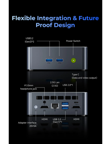 GMKtec NucBox M2 Pro S Mini PC Intel Core™ i7-1185G7
