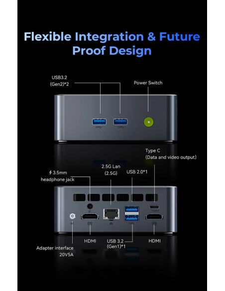 GMKtec NucBox M2 Pro S Mini PC Intel Core™ i7-1185G7