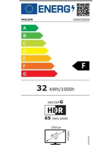 Philips Evnia/32M2C5500W/00/31,5"/VA/QHD/240Hz/0,5ms/Black/3R