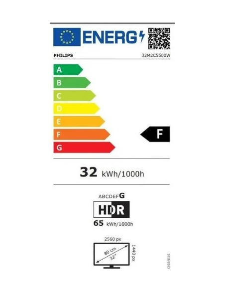 Philips Evnia/32M2C5500W/00/31,5"/VA/QHD/240Hz/0,5ms/Black/3R