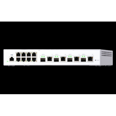 QNAP riadený switch QSW-M408-4C (12 portov: 8x Gigabit port + 4x 10G SFP+ / 10GbE kombo porty)