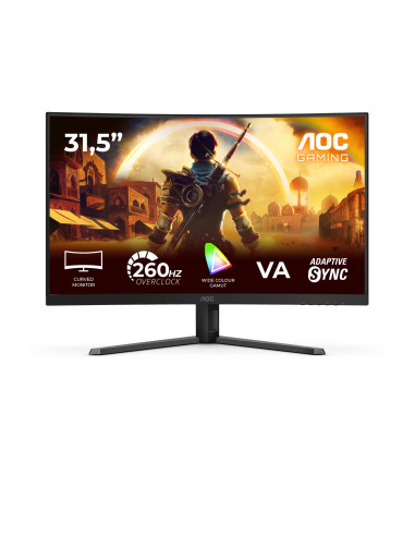 AOC Gaming/C32G42ZE/31,5"/VA/FHD/260Hz/0,3ms/Čierna/3R