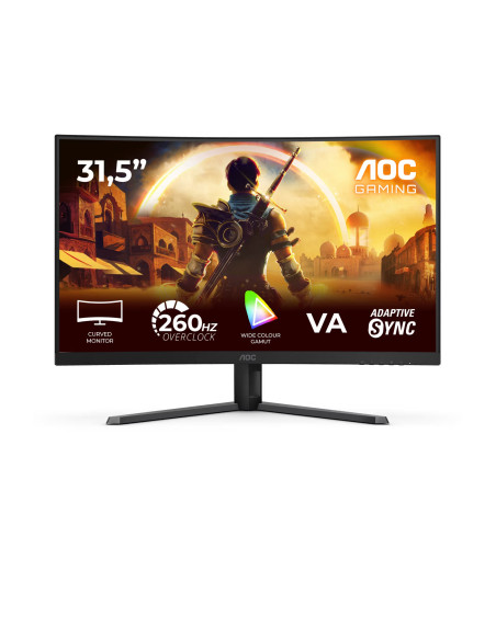 AOC Gaming/C32G42ZE/31,5"/VA/FHD/260Hz/0,3ms/Čierna/3R