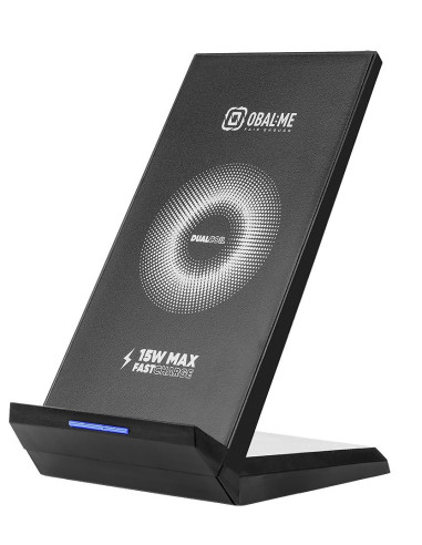 OBAL:ME StandCharger Bezdrátový Nabíjecí Stojánek na Stůl 15W Black